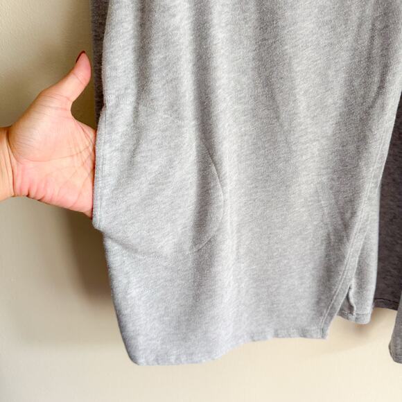 PureJill J. Jill Grey Long Sleeve Cross Front Cardigan Sweater - Medium Petite - Picture 2 of 8